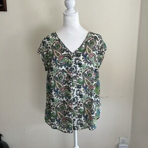 DR2 Women’s Blouse M Multi color paisley print